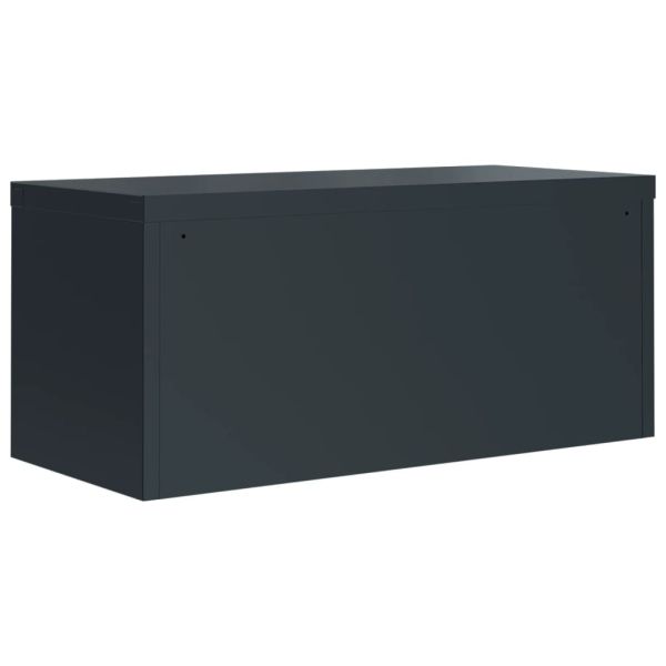Шкаф за папки антрацит 90x40x240 см стомана