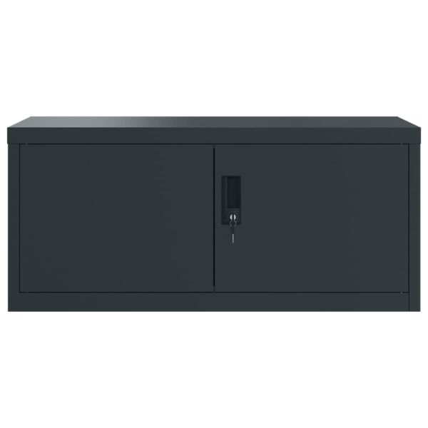 Шкаф за папки антрацит 90x40x40 см стомана