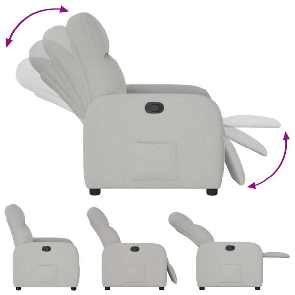 Recliner Chair Cloud Grey Fabric