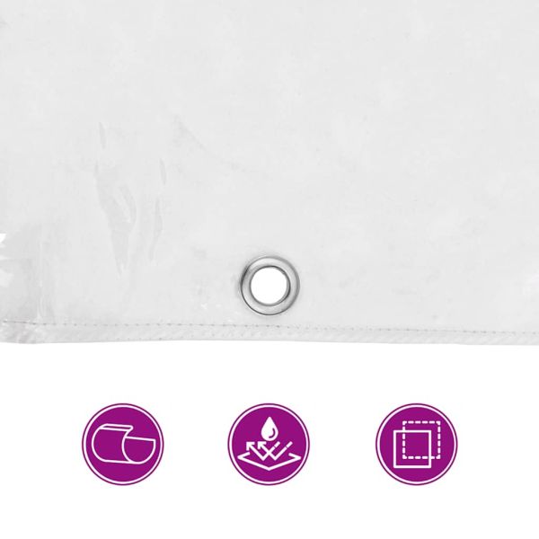 Прозрачен брезент с капси 4x12 m PVC