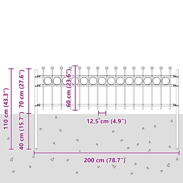 Кръгова ограда TILBURG Черно