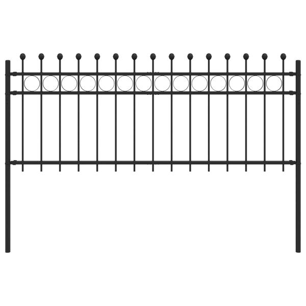 Кръгова ограда Tilburg Черно 200 x 130 см