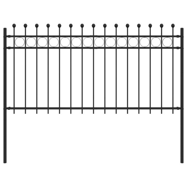 Кръгова ограда Tilburg Черно 200 x 150 cm