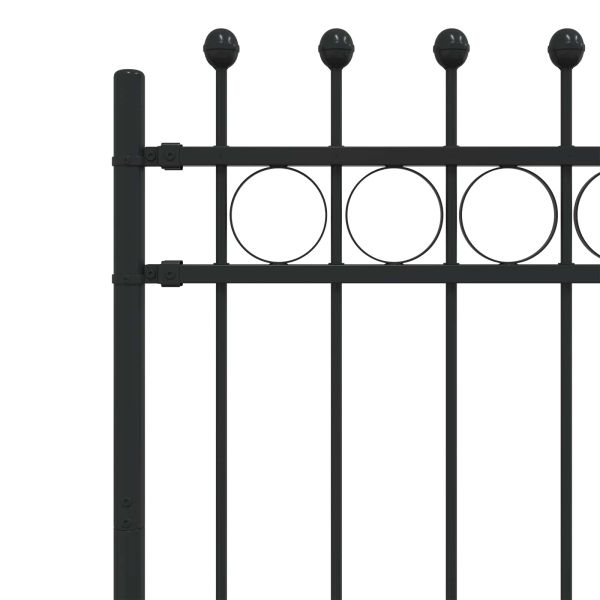 Кръгова ограда Tilburg Черно 200 x 150 cm
