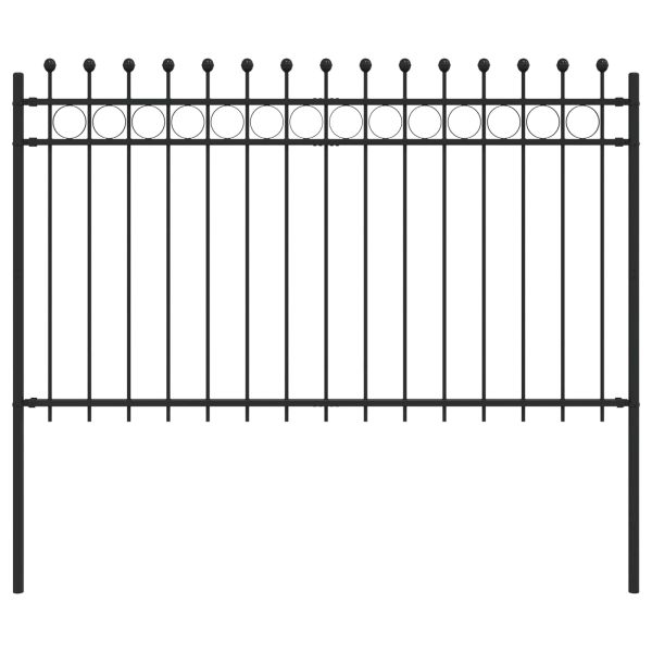 Кръгова ограда Tilburg Черно 200 x 130 см