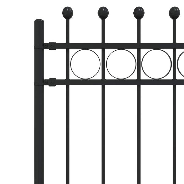 Кръгова ограда Tilburg Черно 200 x 130 см