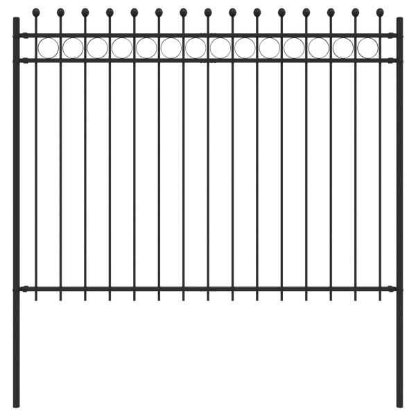 Кръгова ограда Tilburg Черно 200 x 200 cm