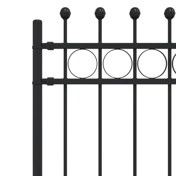 Кръгова ограда Tilburg Черно 200 x 200 cm