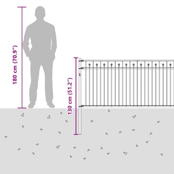 Оградна колче Baarlo Черно 200 x 130 см
