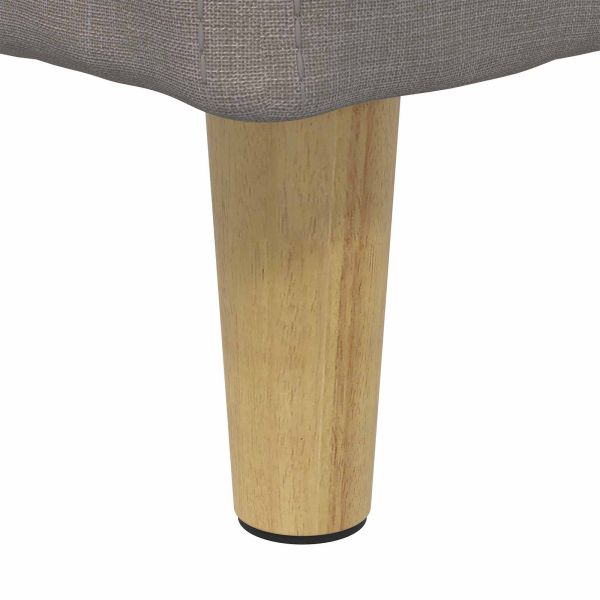 Табуретка с място за съхранение Таупе 80 x 80 x 45 cm текстил