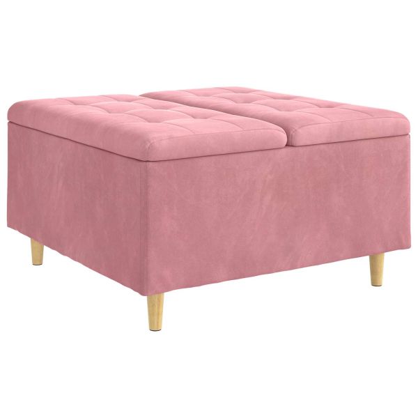 О1434томан с място за съхранение Розово 80 x 80 x 45 cm Кадифе