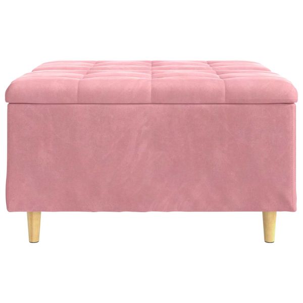 О1434томан с място за съхранение Розово 80 x 80 x 45 cm Кадифе