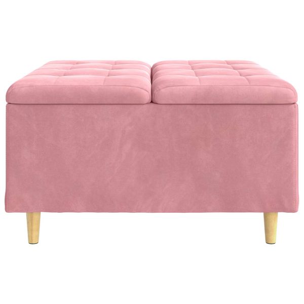 О1434томан с място за съхранение Розово 80 x 80 x 45 cm Кадифе