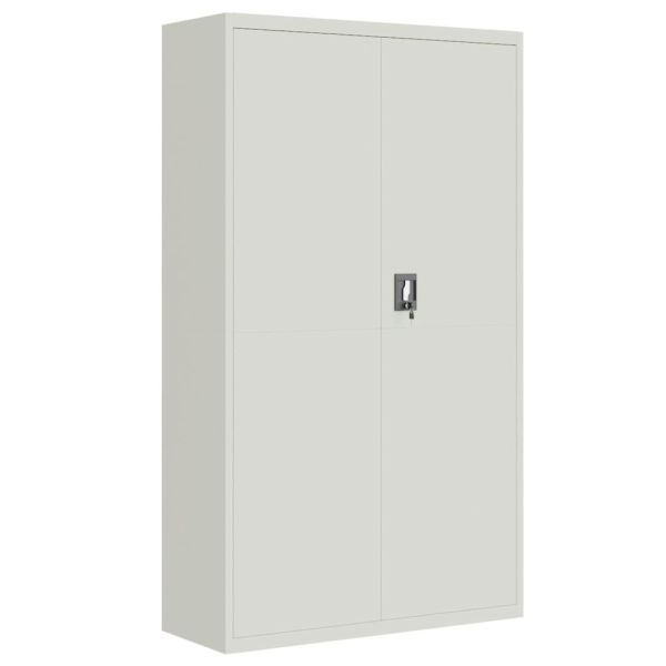 Шкаф за папки светлосив 105x40x180 см стомана