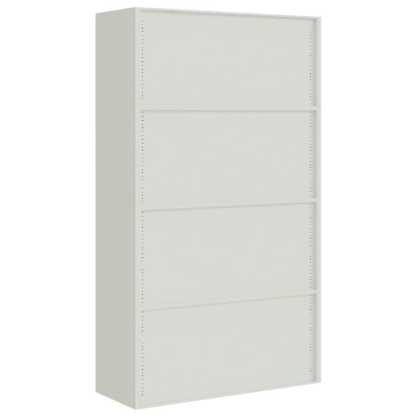 Шкаф за папки светлосив 105x40x180 см стомана