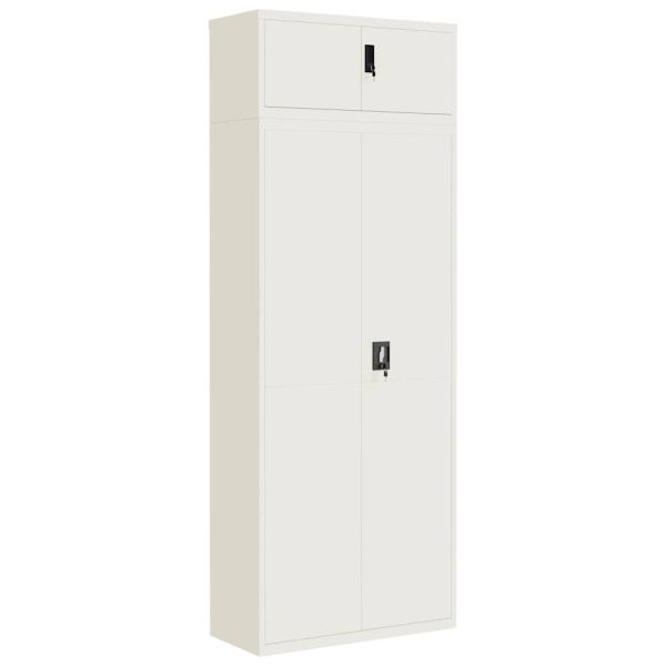 Шкаф за папки бял 90x40x240 см стомана
