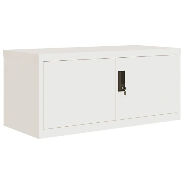 Шкаф за папки бял 90x40x240 см стомана