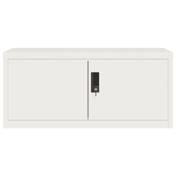 Шкаф за папки бял 90x40x240 см стомана