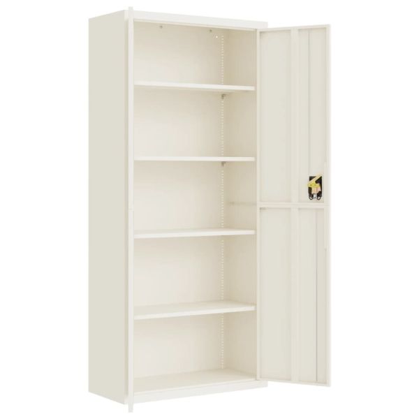 Шкаф за папки бял 90x40x240 см стомана