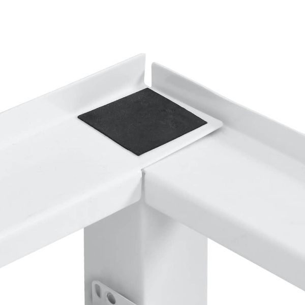 Поставка за пералня с издърпващ се рафт, бяла