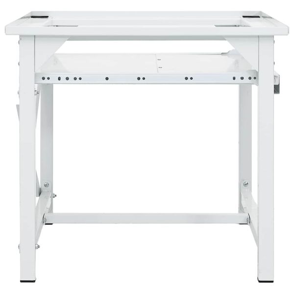 Поставка за пералня с издърпващ се рафт, бяла