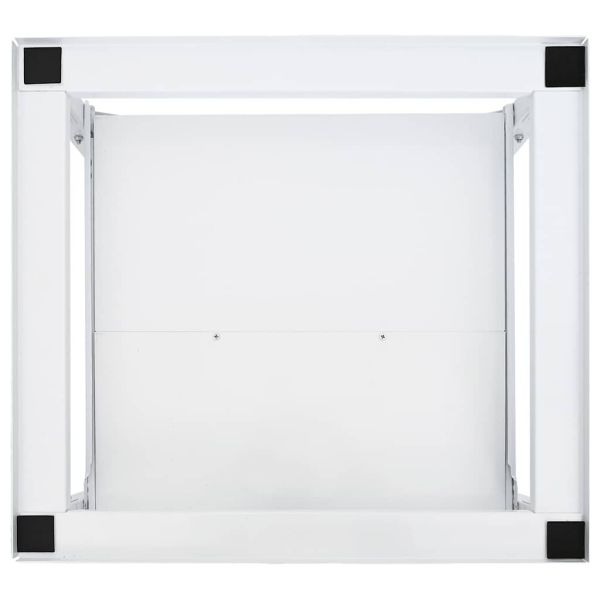 Поставка за пералня с издърпващ се рафт, бяла