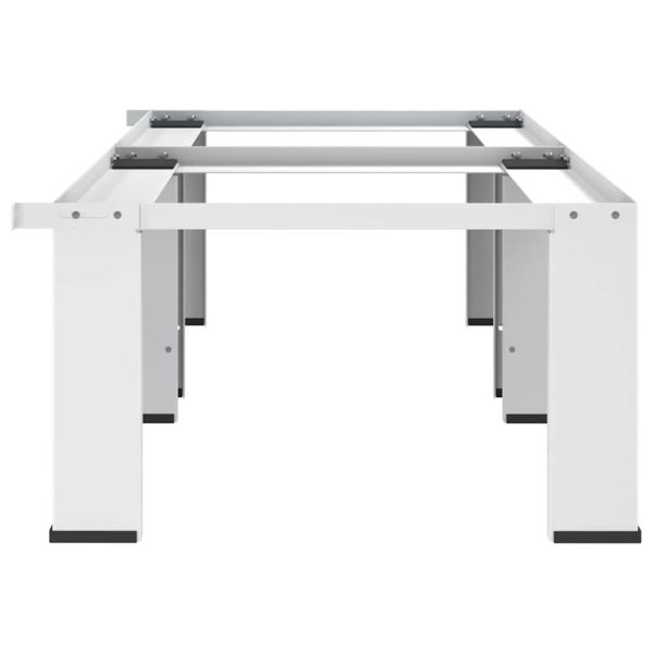 Двойна стойка за пералня и сушилня, бяла