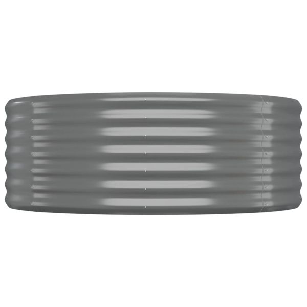 Градинска повдигната леха поцинкована стомана сиво