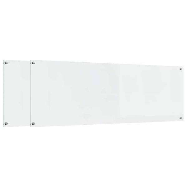 Кухненски гръб 2 бр. Прозрачен 120 x 40 cm закалено стъкло