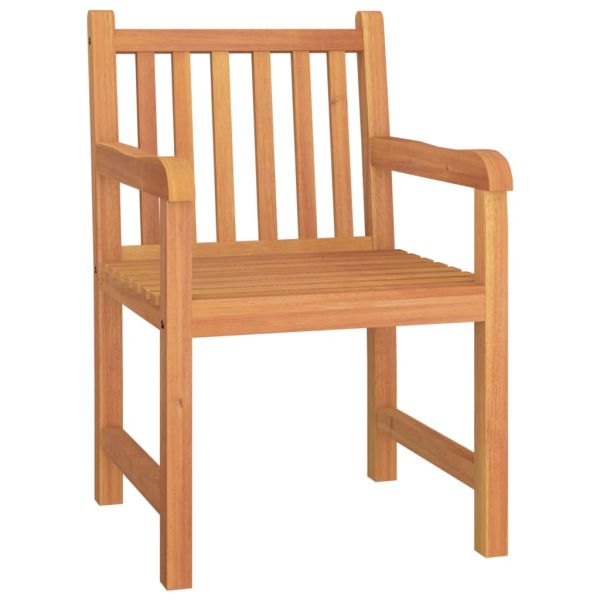 Градински трапезен комплект, 5 части, тиково дърво масив