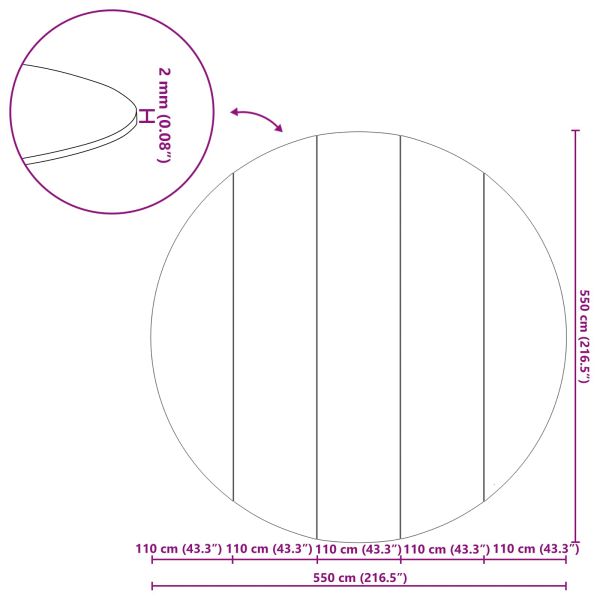Покривало за дъното на басейна Черно Ø 550 cm Нетъкан текстил