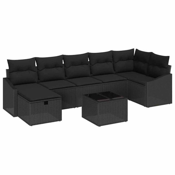 Комплект дивани с възглавница 8 pcs полиратан