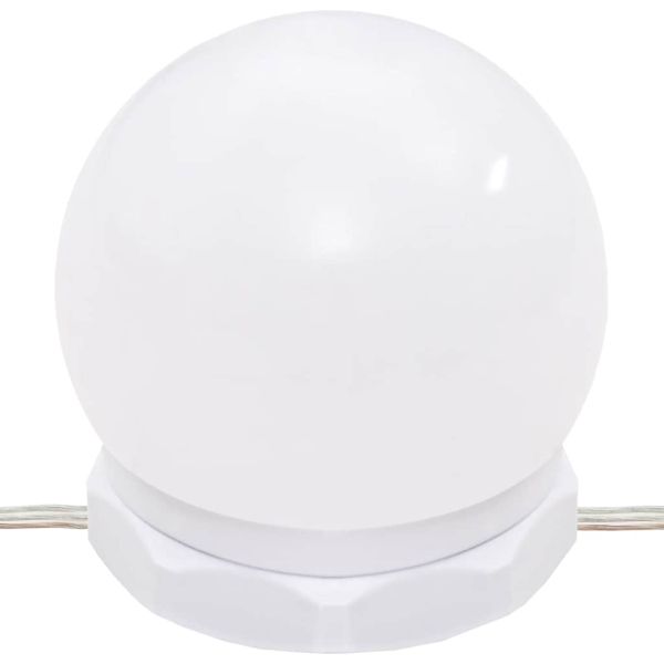 Тоалетка с LED, опушен дъб, 96x40x142 см