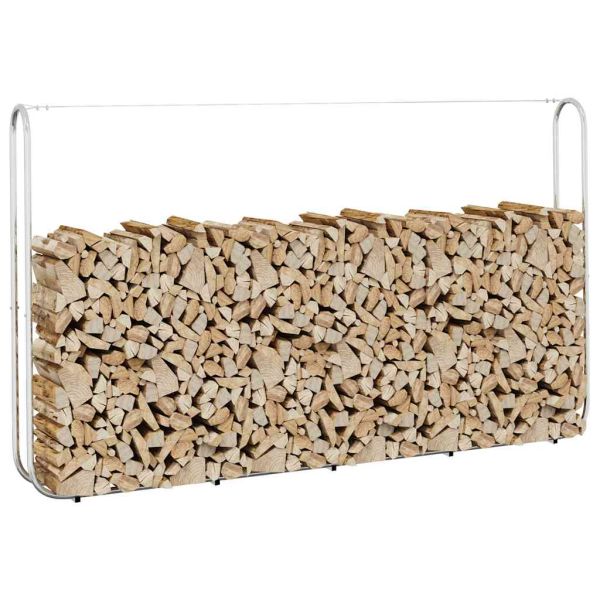 Стойка за дърва за огрев 250x25x150 cm Поцинкована стомана