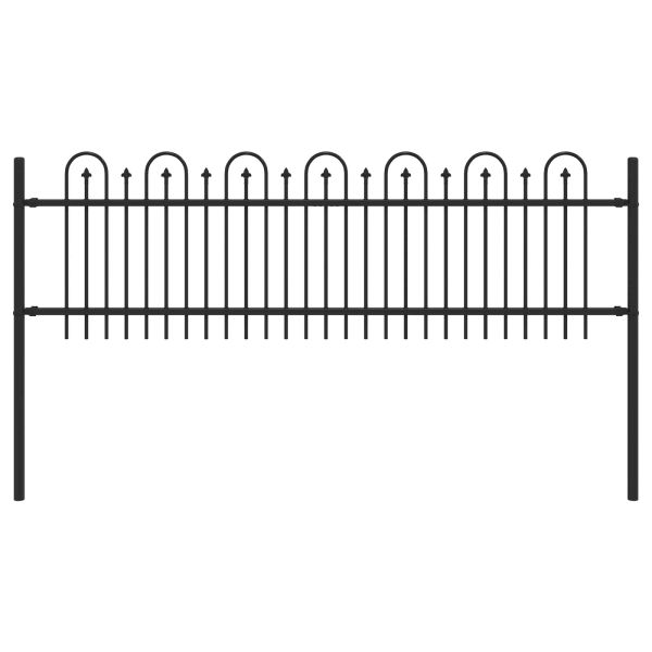 Аркова ограда с колче Черно 200 x 130 см