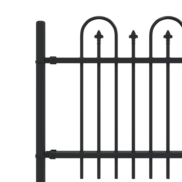 Аркова ограда с колче Черно 200 x 130 см