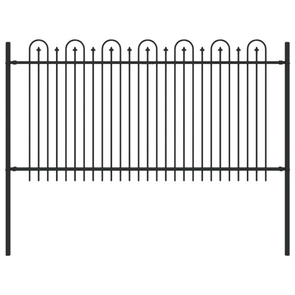 Аркова ограда с колче Черно 200 x 150 cm