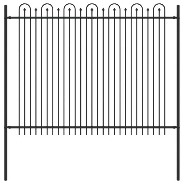 Аркова ограда с колче Черно 200 x 200 cm