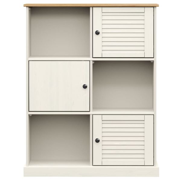 Етажерка за книги VIGO бяла 90x35x114,5 см бор масив