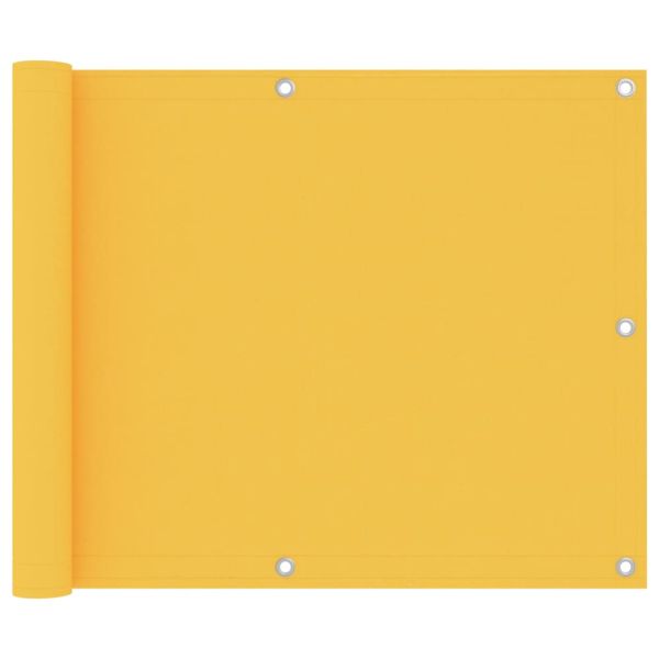 Балконски параван, жълт, 75x600 см, оксфорд плат