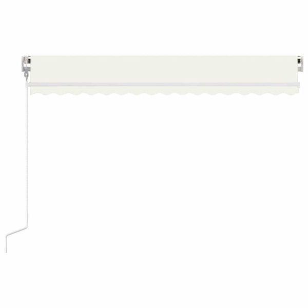 Автоматично прибиращ се сенник, 450x300 см, кремав