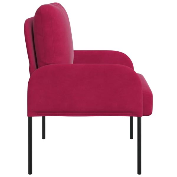 Дивани с възглавница 55cm Виненочервен Шперплат