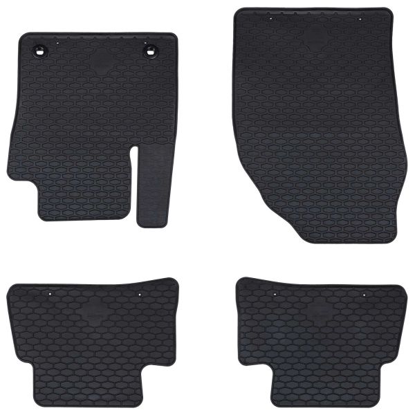 Автомобилен килим 4 pcs Черно Каучук