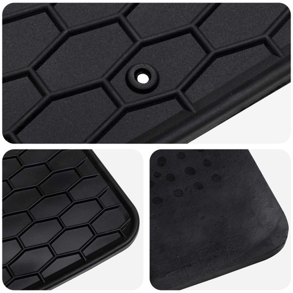 Автомобилен килим 4 pcs Черно Каучук