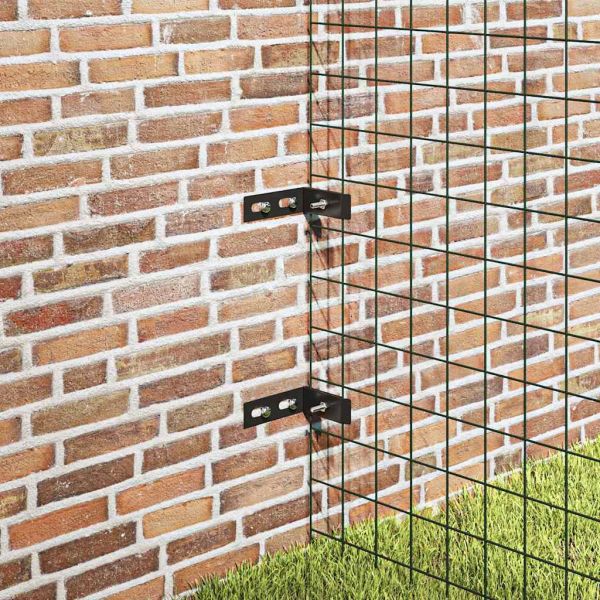 Ъглови крепежни планки, 10 комплекта, антрацит