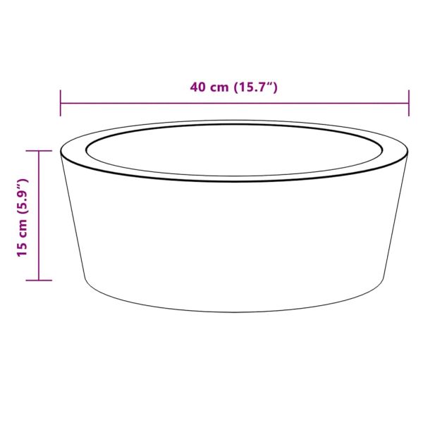 Кремава мивка, Ø40x15 см, мрамор
