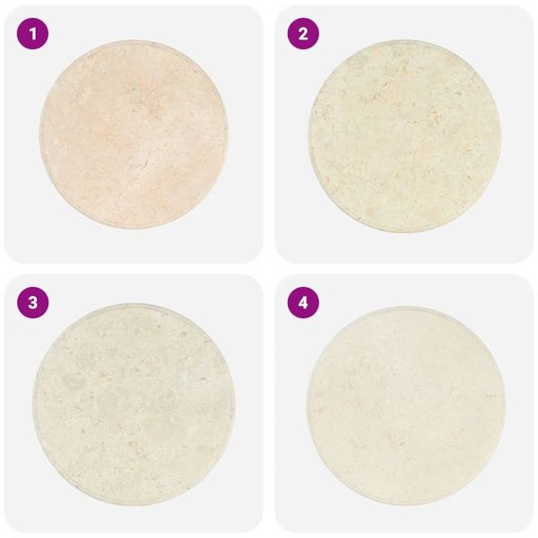 Плот за маса, кремав, Ø60x2,5 см, мрамор