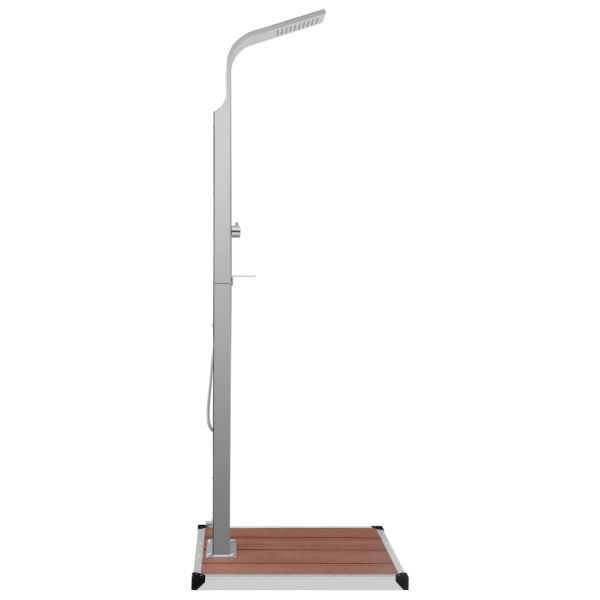 Градински душ с корито, WPC, неръждаема стомана