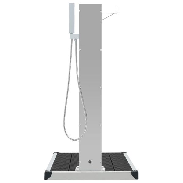 Градински душ с корито, WPC, неръждаема стомана