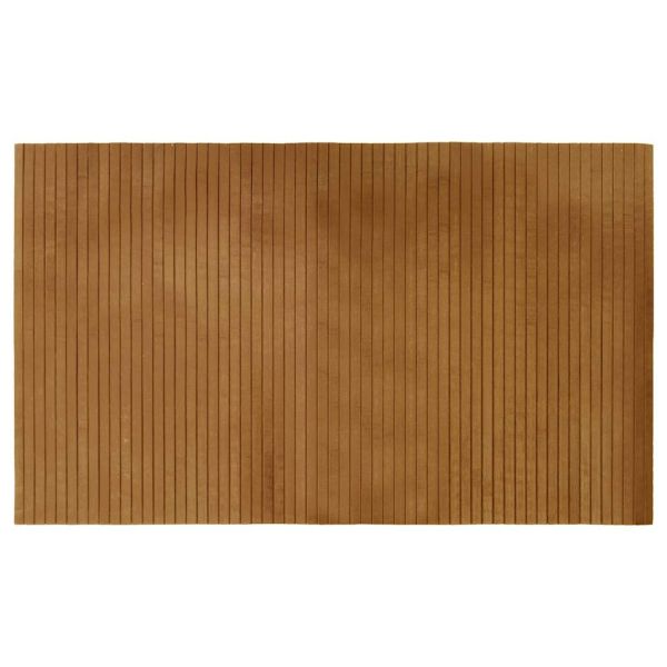 Килим, правоъгълен, кафяв, 60x100 см, бамбук